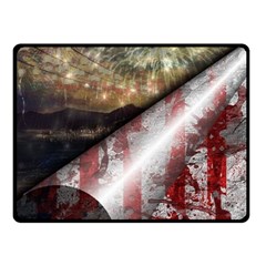 Independence Day Background Abstract Grunge American Flag Fleece Blanket (small)