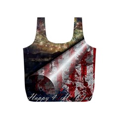 Independence Day Background Abstract Grunge American Flag Full Print Recycle Bag (s) by Ravend