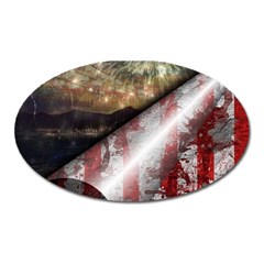 Independence Day July 4th Oval Magnet