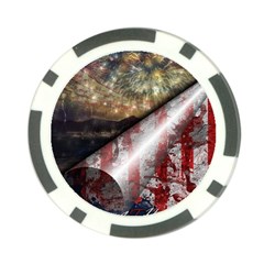 Independence Day July 4th Poker Chip Card Guard