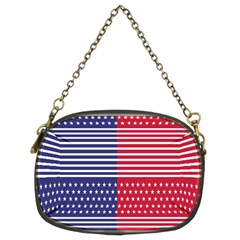 American Flag Patriot Red White Chain Purse (two Sides) by Celenk
