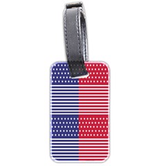 American Flag Patriot Red White Luggage Tag (two Sides) by Celenk