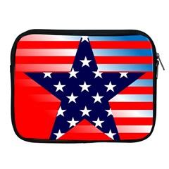 Patriotic American Usa Design Red Apple Ipad 2/3/4 Zipper Cases by Celenk