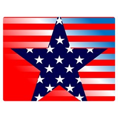 Patriotic American Usa Design Red Two Sides Premium Plush Fleece Blanket (extra Small) by Celenk