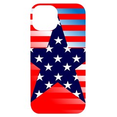 Patriotic American Usa Design Red Iphone 14 Black Uv Print Case