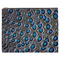 Peacock Pattern Close Up Plumage Cosmetic Bag (xxxl) by Celenk