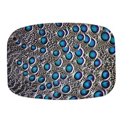 Peacock Pattern Close Up Plumage Mini Square Pill Box by Celenk