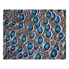 Peacock Pattern Close Up Plumage Premium Plush Fleece Blanket (large)