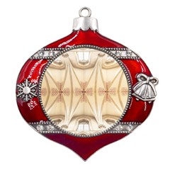 Wells Cathedral Well Cathedral Metal Snowflake And Bell Red Ornament