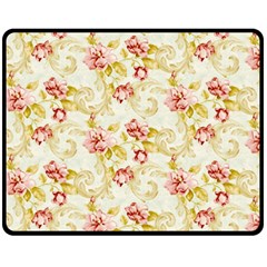 Background Pattern Flower Spring Two Sides Fleece Blanket (medium) by Celenk