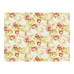 Background Pattern Flower Spring Two Sides Premium Plush Fleece Blanket (Mini)