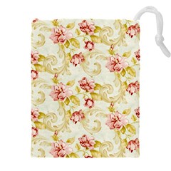 Background Pattern Flower Spring Drawstring Pouch (4XL)