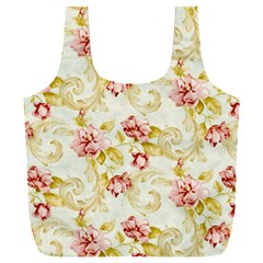 Background Pattern Flower Spring Full Print Recycle Bag (XXXL)