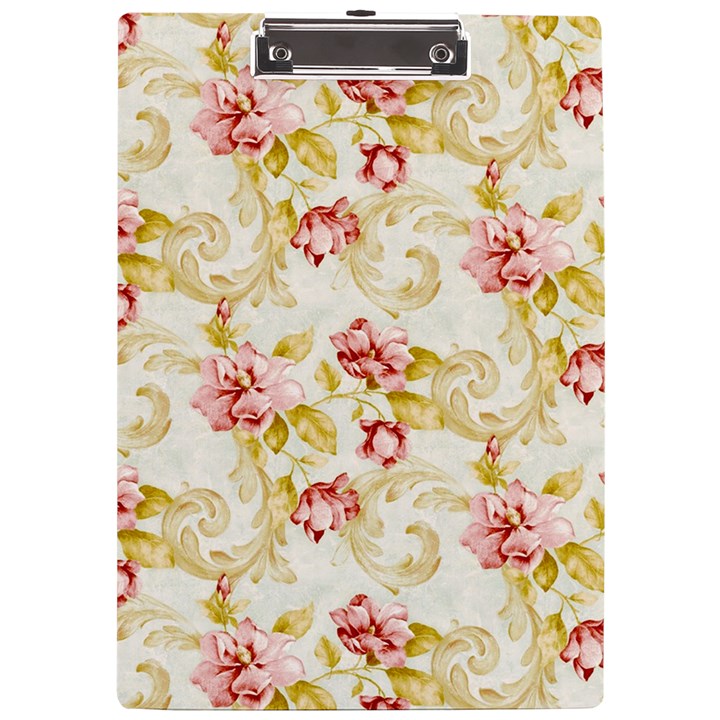 Background Pattern Flower Spring A4 Acrylic Clipboard