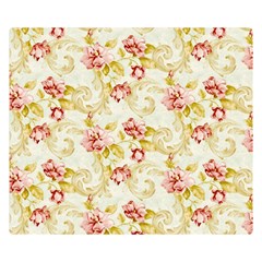 Background Pattern Flower Spring Premium Plush Fleece Blanket (Small)