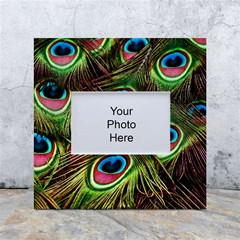 Peacock Feathers Color Plumage White Box Photo Frame 4  X 6  by Celenk