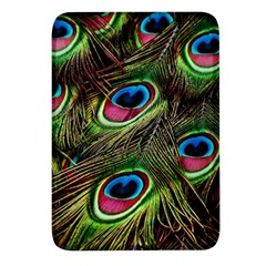 Peacock Feathers Color Plumage Rectangular Glass Fridge Magnet (4 Pack)