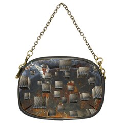 Background Metal Pattern Texture Chain Purse (two Sides)