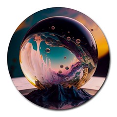 Crystal Ball Glass Sphere Lens Ball Round Mousepad