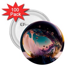 Crystal Ball Glass Sphere Lens Ball 2 25  Buttons (100 Pack) 