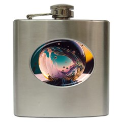 Crystal Ball Glass Sphere Lens Ball Hip Flask (6 Oz)