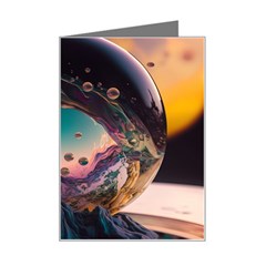 Crystal Ball Glass Sphere Lens Ball Mini Greeting Card