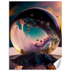 Crystal Ball Glass Sphere Lens Ball Canvas 12  X 16 