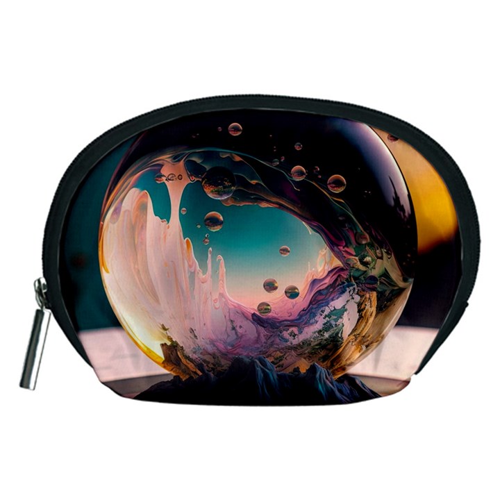 Crystal Ball Glass Sphere Lens Ball Accessory Pouch (Medium)