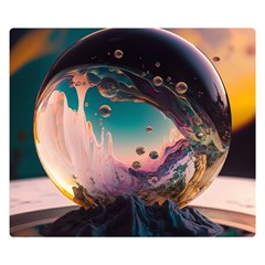 Crystal Ball Glass Sphere Lens Ball Two Sides Premium Plush Fleece Blanket (small) by Vaneshop