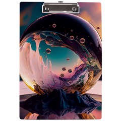 Crystal Ball Glass Sphere Lens Ball A4 Acrylic Clipboard