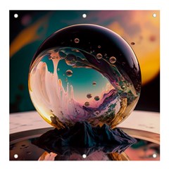 Crystal Ball Glass Sphere Lens Ball Banner and Sign 4  x 4 