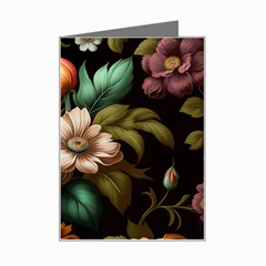 Floral Flower Blossom Bloom Flora Mini Greeting Card by Vaneshop