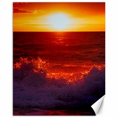 Sea Beach Sunset Sunrise Twilight Canvas 11  X 14  by Vaneshop