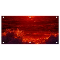 Sea Beach Sunset Sunrise Twilight Banner And Sign 4  X 2  by Vaneshop