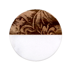 Abstract African Art Pattern Classic Marble Wood Coaster (round)  by Vaneshop