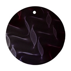 Curve Wave Line Texture Element Round Ornament (two Sides) by Vaneshop