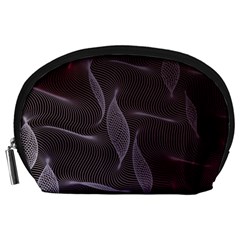 Curve Wave Line Texture Element Accessory Pouch (large)