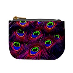 Peacock Feathers Color Plumage Mini Coin Purse by Celenk