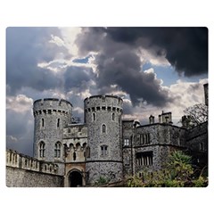 Castle Building Architecture Two Sides Premium Plush Fleece Blanket (Medium)