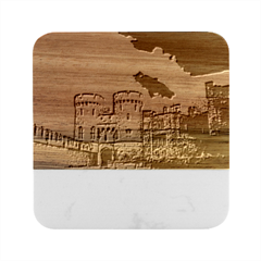 Abstract Wood Design Floor Texture Marble Wood Coaster (square)