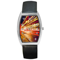 Telephone Box London Night Barrel Style Metal Watch by Uceng