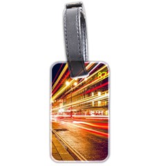 Telephone Box London Night Luggage Tag (two Sides) by Uceng