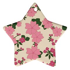 Floral Vintage Flowers Ornament (star)