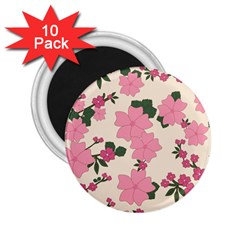 Floral Vintage Flowers 2 25  Magnets (10 Pack) 