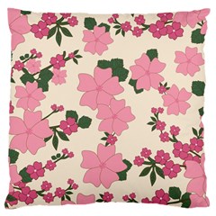 Floral Vintage Flowers Large Cushion Case (one Side)