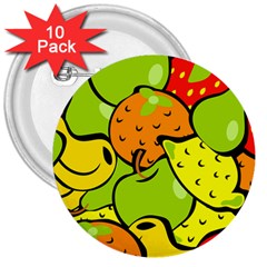 Fruit Food Wallpaper 3  Buttons (10 Pack) 