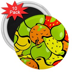 Fruit Food Wallpaper 3  Magnets (10 Pack) 