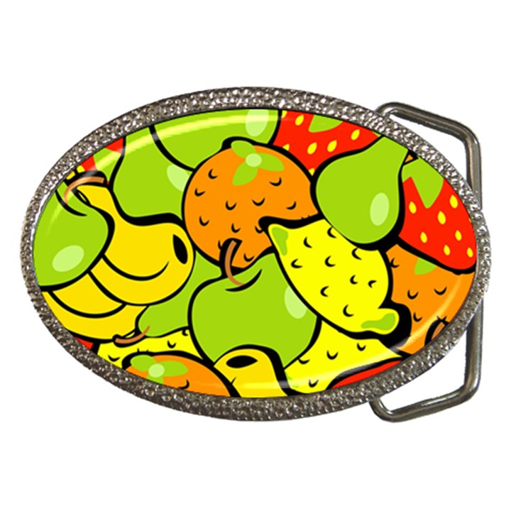 Fruit Food Wallpaper Belt Buckles