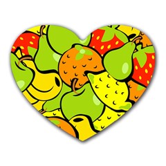Fruit Food Wallpaper Heart Mousepad