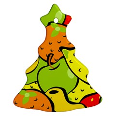 Fruit Food Wallpaper Ornament (christmas Tree)  by Dutashop